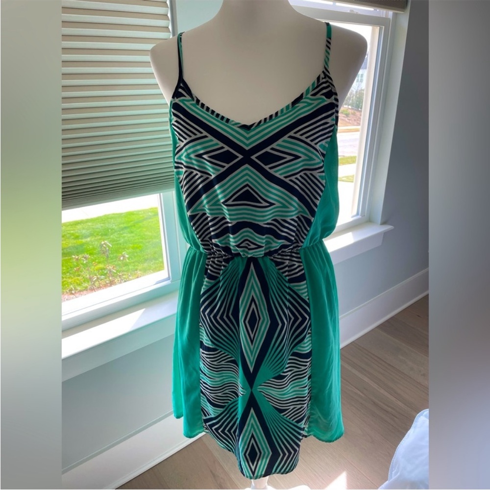 Geometric Racerback Dress by Pink Owl